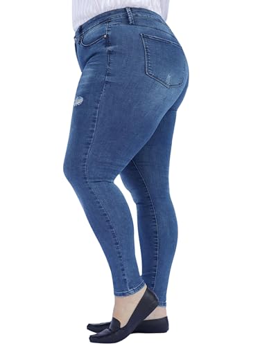 Royalty For Me Womens Women's Plus Size High Rise Skinny Jeans2