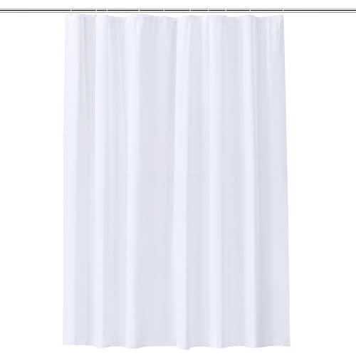 WedDecor PEVA Shower Curtain Mould & Mildew Resistant White 180cm x 180cm