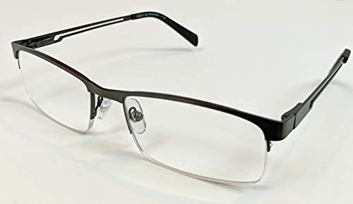 Foster Grant Stainless Steel Lamar Gun Reading Glasses, 1.25