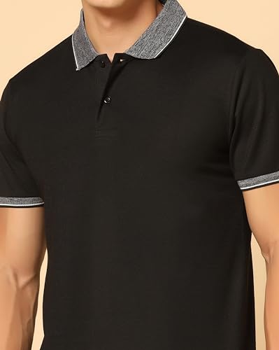 Image of INKKR Men's Collared Neck Stylish Half T-Shirt