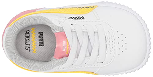 PUMA Baby Girl's Peanuts Carina AC (Toddler) Puma White/Maize 4 Toddler M