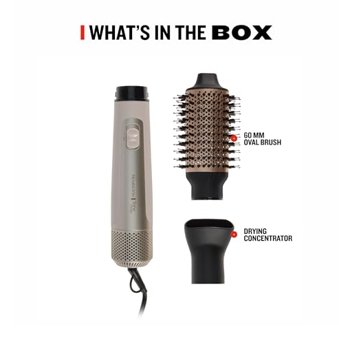 Image of Remington Shine Therapy Hair Dryer Brush 2.4 inch Oval Hot Air Brush Keratin Argan Oil Ionic Anti-Frizz Ceramic Volumizer 1100W Blowout Styler for Smooth Frizz-Free Salon Hair