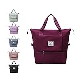 Large Capacity Folding Travel Bag, Travel Lightweight Waterproof Carry on Luggage Bags with Fixed...