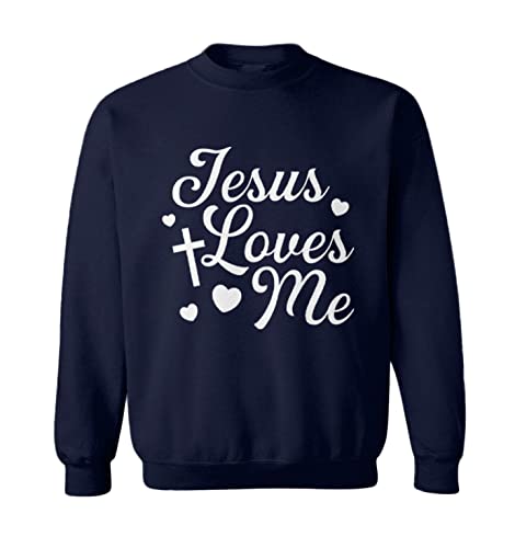 Jesus Loves Me - God Christ Toddler Fleece Crewneck Sweater