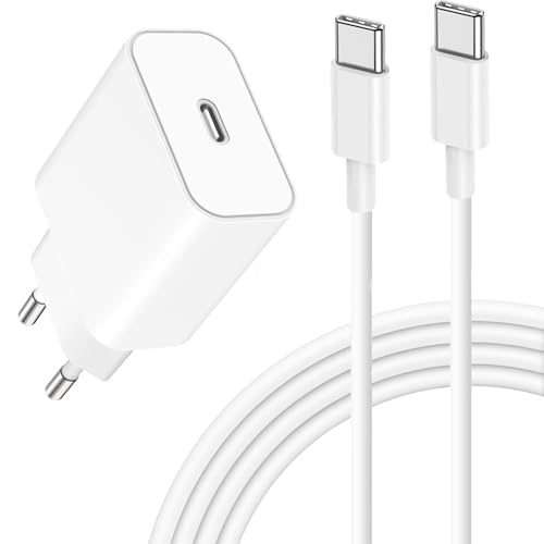 40W USB C Ladegerät Ladekabel für iPhone 17 16 15 Pro Max Plus Air 16e 17e/ iPad Pro/Air/Mini /10.11.Generation 2M USBC Kabel mit Netzteil Adapter Stecker Schnellladegerät Schnellladekabel