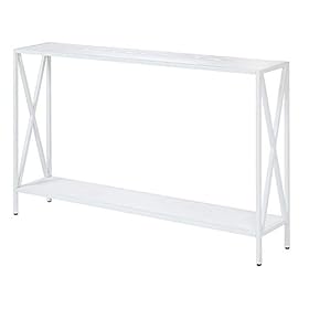Convenience Concepts Tucson Console Table with Shelf, White 31s7S2XWiyL. SS280