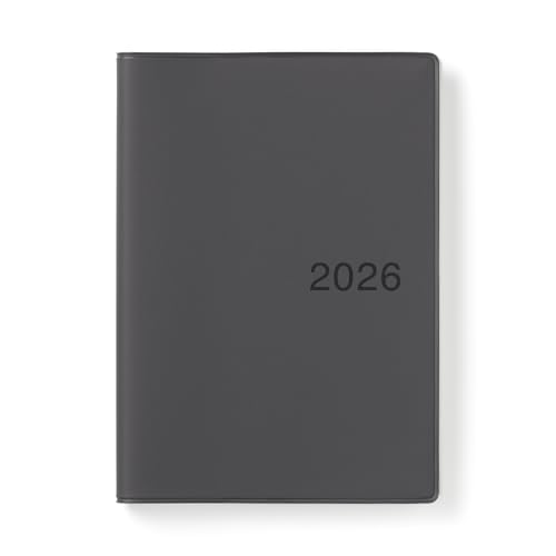 無印良品 手帳 2026年 A6 マンスリー/ウィークリースケジュール帳・2025年12月始まり A6・ダークグレー 84854262