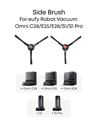 Image of eufy Side Brush, 2 Pairs, Durable, Soft, Compatible with E28, E25, S1, S1 Pro and C28.