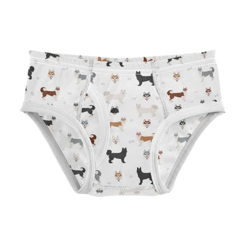 Boys' Exclusive Briefs Toddler Underwear 95% Combed Cotton Boxerbriefs 2T Dog Breed Pattern 91
