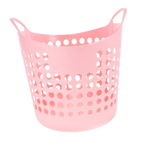 ERINGOGO Cesta Ropa Sucia Grande con Asas Portátil Cesta Colada Baño Rosa Plástico Reutilizable Multifuncional Hogar Dormitorio