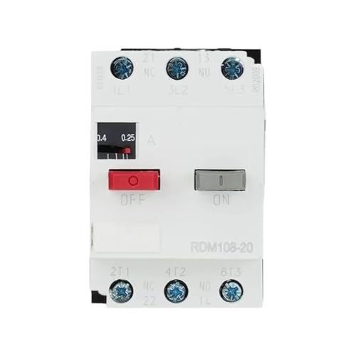 RDM108 Molded Case Circuit Breaker 1-1.6A 2.5-4A 5-8A 8-12.5A 10-16A 14-20A AC Motor Protector 1Pcs(6.3-10A)