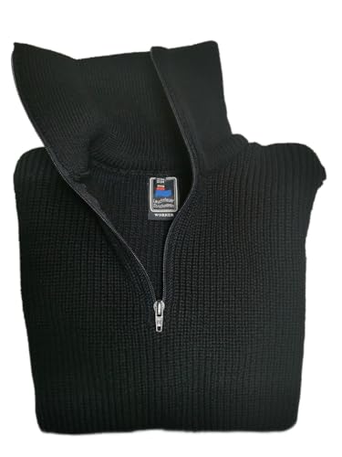 Pull troyer worker anthracite de qualité allemande en pure laine tricotée