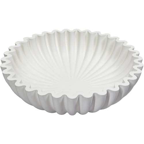 MAONAME Concrete Decorative Bowl, White Fruit Bowl for Kitchen Counter,