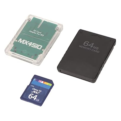 Game Card Adapter, Console Card Reader Plug and Play with 64G Storage Card 64MB FMCBV1.966 Card for Video Game (Fat Consoles) Cover