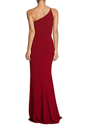 Image of Dress the Population Womens Amy Asymmetrical Neckline Sleeveless High Slit Maxi Dress