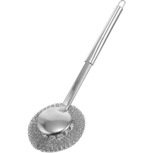 FOMIYES Stainless Scrubber Dish Scrub Brush Dishwashing Brush Steel Sponge Dish Scrubbing Sponge Kitchen Essential