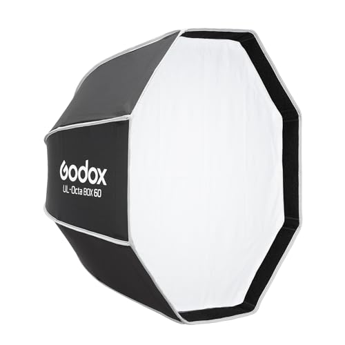 Godox UL-Octa Box 60 cm / 24 Pulgadas de liberación rápida Softbox Octogonal - Ventana Octogonal Plegable con difusores, instalación rápida, Compatible con Montura