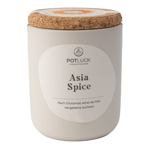 POTLUCK | Asia Spice | Gewürzmischung im Keramiktopf | 80g | Vegan, glutenfrei und mit natürlichen Inhaltsstoffen Cover