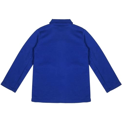 Girls Boys Royal Duffle Fleece Coat Stylish Utility Pockets Long Sleeves Thick Jacket Age 5-13 Years3