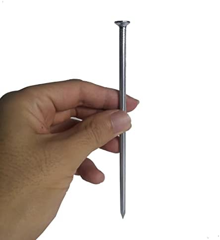80Pcs Metal Landscape Stakes, 6 Inch Galvanized Garden Edging Nails,Landscape Edging Anchoring Spikes for Paver Edging,Turf,Weed Barriers,Tent and More