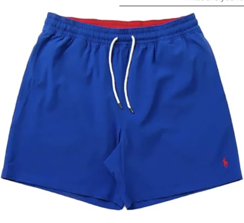 POLO RALPH LAUREN 5.75-Inch Traveler Classic Polo Mens Swim Trunk in Rugby Royal Blue Bathing Suit (as1, Alpha, x_l, Regular, Regular)