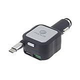 Compatible with DuraForce Pro 2-4.8Amp Retractable Type-C Car DC Charger Dual USB Port Power Adapter...