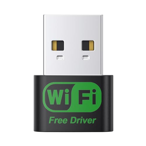USB WiFi Adapter, Plug-n-Play, Built -in high -gain Antenna, USB Adapter Suitable for PC Desktop Laptop Windows11/10/8/7.