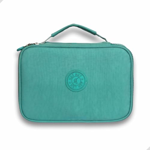 Estojo Escolar Box Grande Organizador Para Lapis e canetas Com Divisorias e com Ziper Necessarie unisex (Verde)
