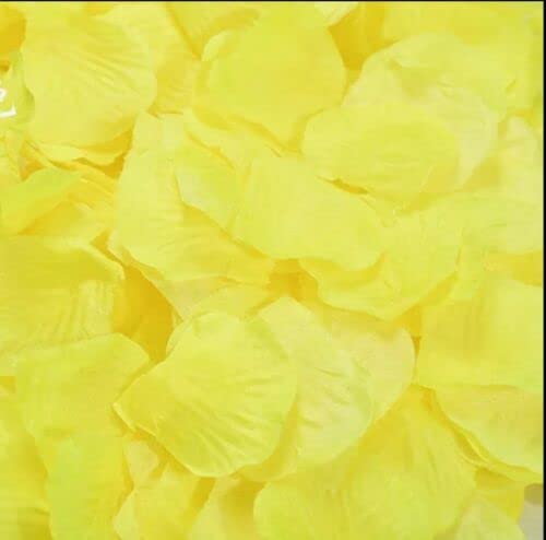 EliteKoopers Yellow Silk Rose Flower Petals Confetti Bed Table Wedding Engagement Party Decoration