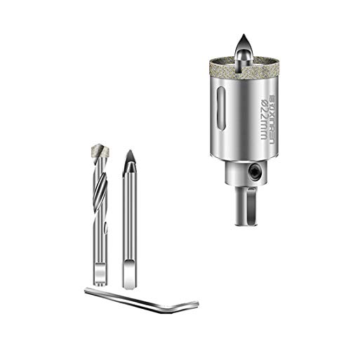 Broca para vidrio y cerámica 22 mm con posicionador miniatura 1
