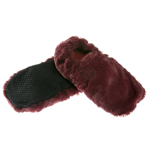PELUCHO - Chaussons Chauffants - Bien-Être, Chaleur et Douceur - Bouillotte Sèche Micro-Ondable - Grains de Blé et Fleurs de Lavande - Fabriqués en France