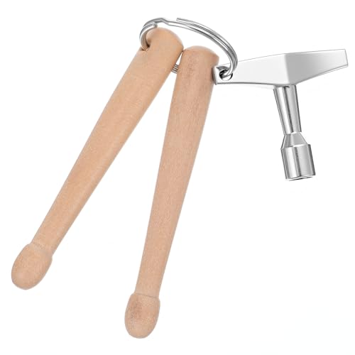 Sorcristy Trommelstock-Schlüsselanhänger Aus Holz, Leichtgewichtiger Drumstick-Anhänger Für Taschen, Dekoration Für Schlagzeuger, Musikinstrumentenzubehör