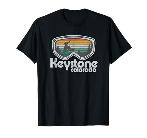 Ski Snowboard Mountain Snow Skiing Shirts & Gifts Keystone Snowboarding Retro...
