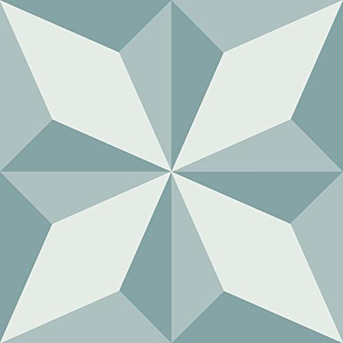 FloorPops Topaz Peel & Stick Floor Tiles, Blue