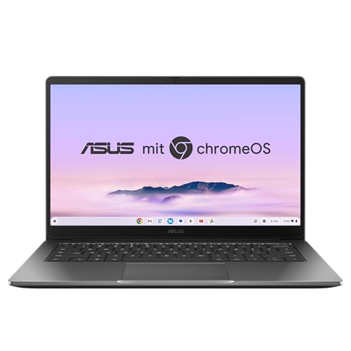 ASUS Chromebook Plus CX34 Laptop | Display 14' Full HD 16:9 IPS | Intel Core i3-1215U | 8 GB RAM | 128 GB UFS | Intel UHD Graphics | ChromeOS | Tastiera QWERTZ | Rocky Grey
