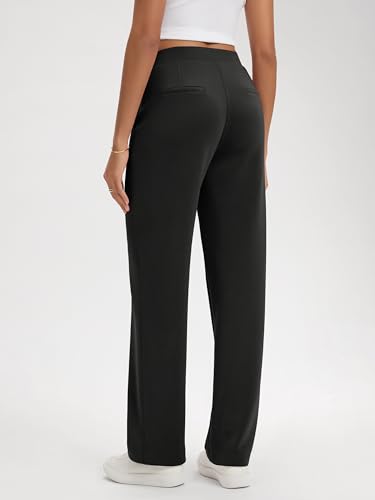 ODODOS Women's Modal Soft Classic Pants Mid Rise Pull-On Lounge Casual Work Pants with Pockets- 27" / 29" / 31" Inseam2