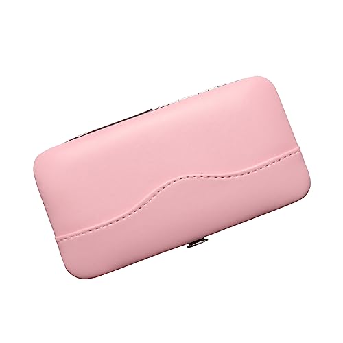GSHLLO PU Leather Tweezer Storage Bag - Eyelash Extension Tweezer Case - Pink