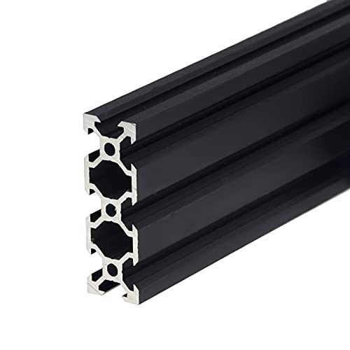 Lysee 3D Printer Parts & Accessories - 1PC Black 2060 European Standard Anodized Aluminum Profile Extrusion 250-800mm Length Linear Rail for CNC 3D Printer - (Color: 600mm)