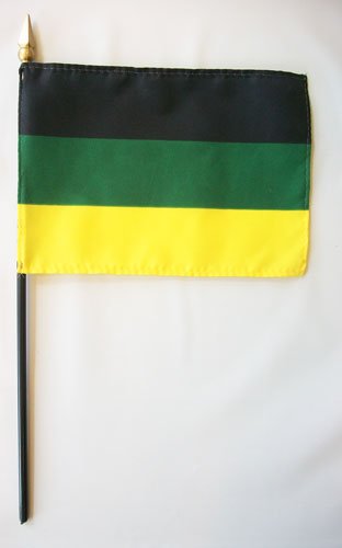 African National Congress (ANC) - 4 inch x 6 inch World Stick Flag