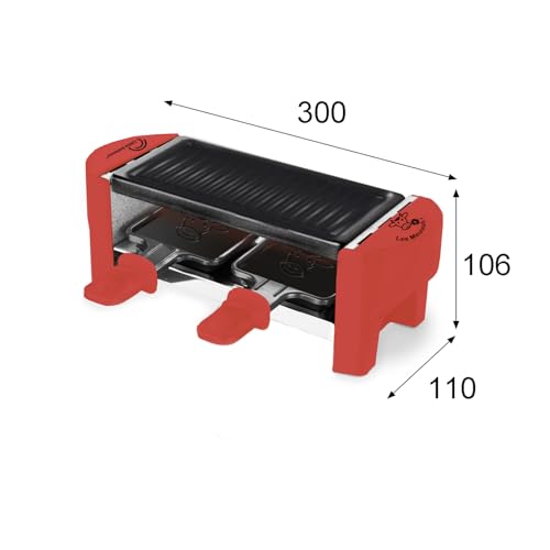 Raclette 2 personnes LITTLE BALANCE Meuuuh...! Brique - vue 5