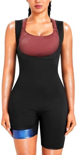 Junlan Sauna Suit for Women Full Body Sweat Jumpsuit for Working Out