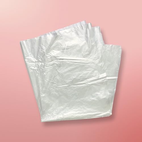 Image of LDPE Bags Large-30 x 50 Inches virgin Plastic Thick Grade polyethylene bag | Food Grade for packing bulk foodstuff | Multipurpose for Packing and Storing Pouches | Transparent Pack of 15