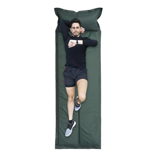 Estera de Seguridad para Acampar, Colchón para Acampar, Colchoneta para Dormir | Estera de dormir aislada para campamento para 4 estaciones | Colchón de aire compacto, alfombrilla portátil para el sue