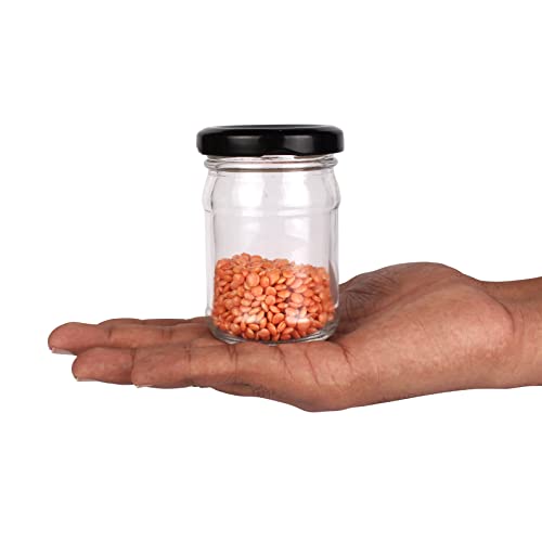 Image of Clear mushroom jar, food Storage Containers,Jar For Spice & pickel, honey, jam Pack of (12)