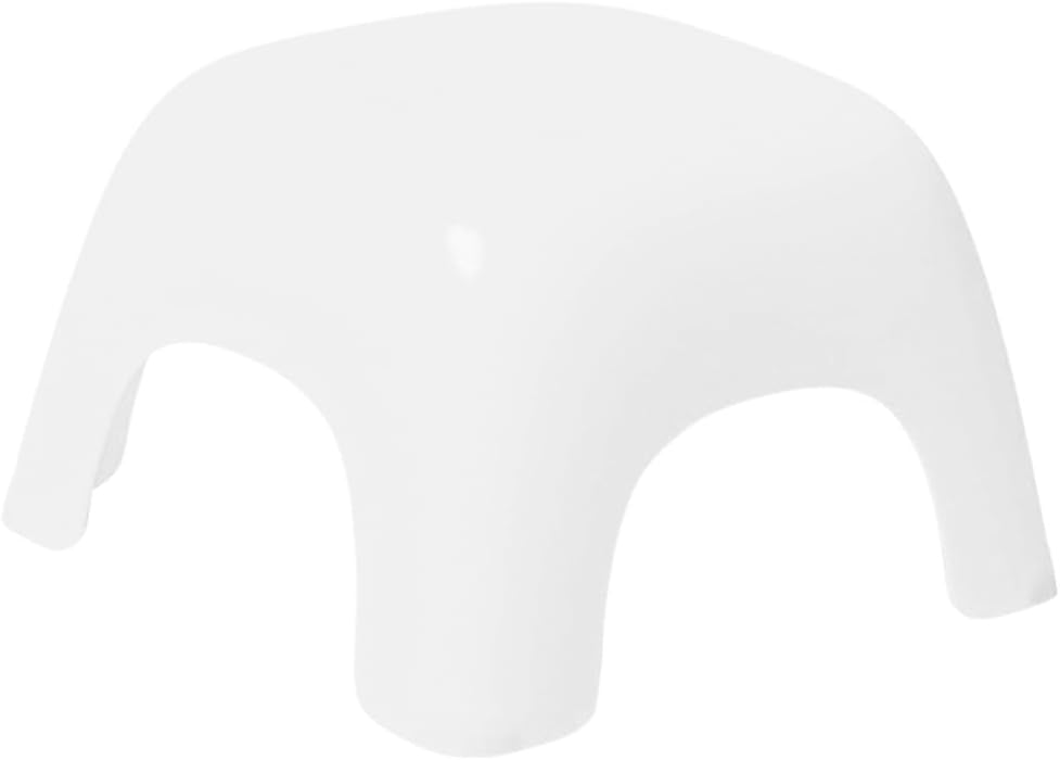 TIDTALEO Non-Slip Plastic Stool, Thickened Small Footstool with Anti-Skid Surface, White Bathroom and Living Room Step Stool