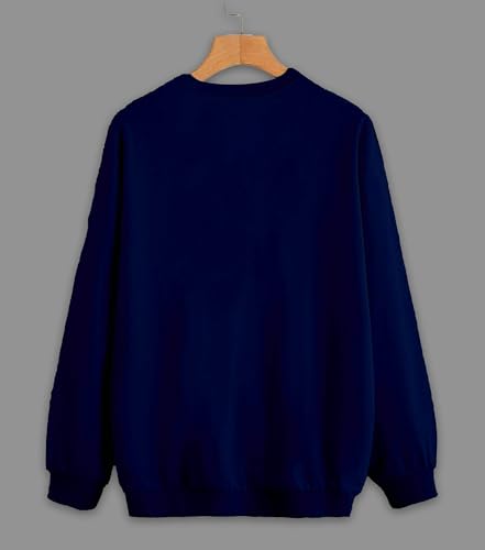 Image of Mack Jonney Solid Round Neck Cotton Fleece Sweatshirt for Men-VMACK639167
