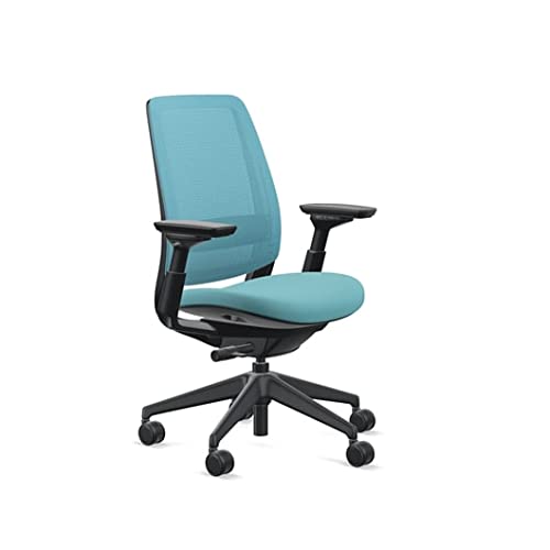 Image of Steelcase Series 2 Office Chair, Graphite Frame, Cogent Connect Lagoon, Hard Floor Casters