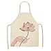 YXDZ (2 Piezas) Delantal De Moda Delantal Sin Mangas Americano Tienda De Té Estudio Personal Personalidad Herramientas Elegante Mono Minimalista Delantal De Loto 7