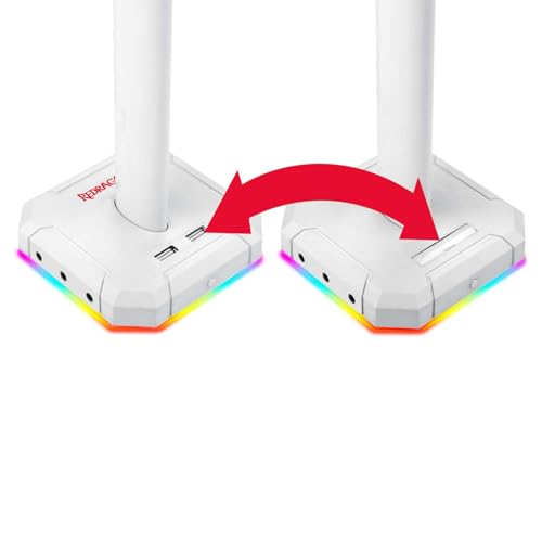 Suporte para Headset e Hub USB Redragon Scepter Branco