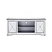 Elegant Decor 60 in. Mirrored TV Stand in Antique Silver